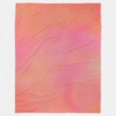 Rosa und orangefarbene Wolke abstrakt Fleecedecke (Vorderseite)