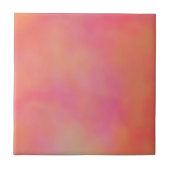 Rosa und orangefarbene Wolke abstrakt Fliese (Vorderseite)