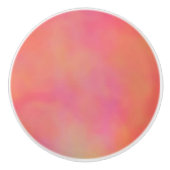 Rosa und orangefarbene Wolke abstrakt Keramikknauf (Vorderseite)