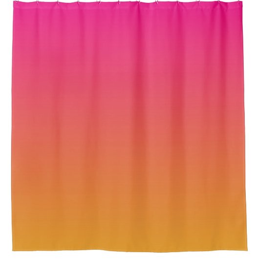Rosa und orangefarbener Farbverlauf Duschvorhang (Vorderseite)