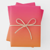 Rosa und orangefarbener Farbverlauf Geschenkpapier Set (Beispiel)