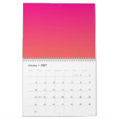 Rosa und orangefarbener Farbverlauf Kalender (Jan 2027)
