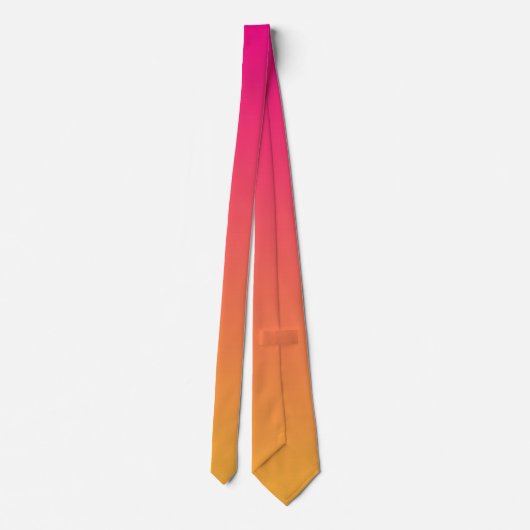 Rosa und orangefarbener Farbverlauf Krawatte (Rückseite)