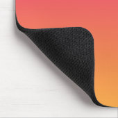 Rosa und orangefarbener Farbverlauf Mousepad (Ecke)
