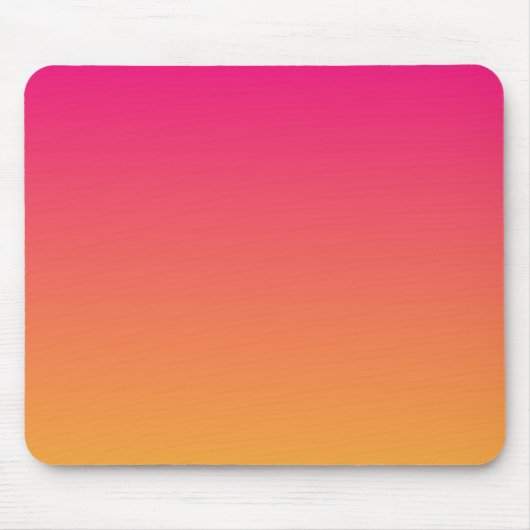 Rosa und orangefarbener Farbverlauf Mousepad (Vorne)