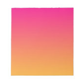Rosa und orangefarbener Farbverlauf Notizblock (Vorderseite)