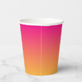 Rosa und orangefarbener Farbverlauf Pappbecher (Rechts)