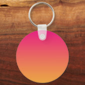 Rosa und orangefarbener Farbverlauf Schlüsselanhänger (Vorderseite)