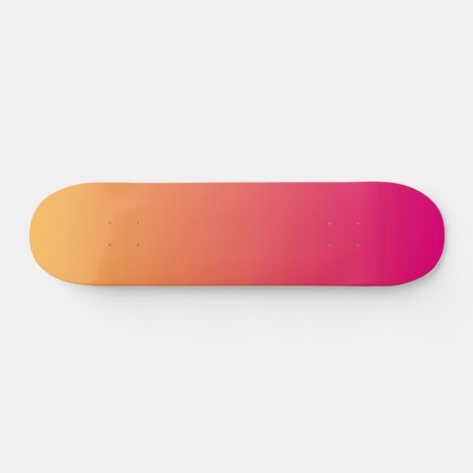 Rosa und orangefarbener Farbverlauf Skateboard (Horizontal)