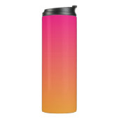 Rosa und orangefarbener Farbverlauf Thermosbecher (Nach links gedreht)