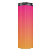 Rosa und orangefarbener Farbverlauf Thermosbecher (Rückseite)