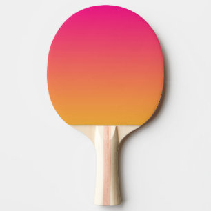 Rosa und orangefarbener Farbverlauf Tischtennis Schläger