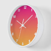 Rosa und orangefarbener Farbverlauf Uhr (Winkel)