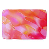 Rosa und orangefarbener Fels Badematte (Vorderseite)