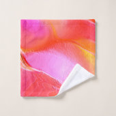 Rosa und orangefarbener Fels Badhandtuch Set (Waschlappen)