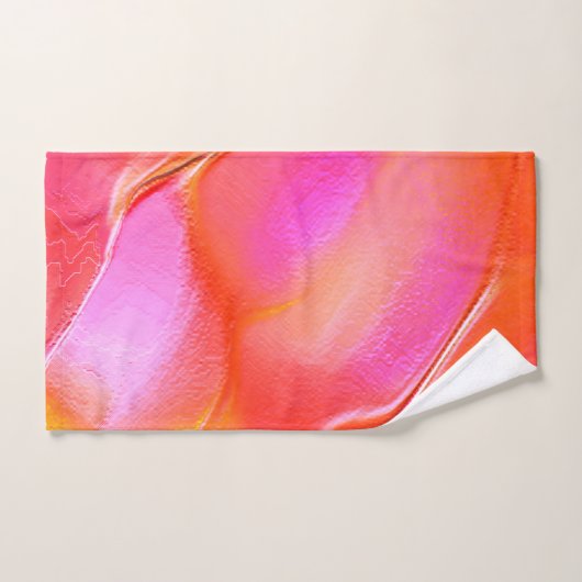 Rosa und orangefarbener Fels Badhandtuch Set (Handtuch)