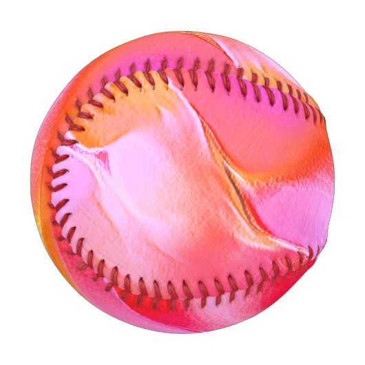 Rosa und orangefarbener Fels Baseball (Vorderseite Links)
