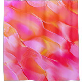 Rosa und orangefarbener Fels Duschvorhang (Vorderseite)