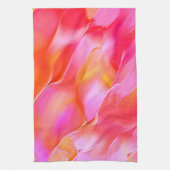 Rosa und orangefarbener Fels Geschirrtuch (Vertikal)