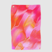 Rosa und orangefarbener Fels Golfhandtuch (Vorderseite)