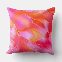 Rosa und orangefarbener Fels Kissen