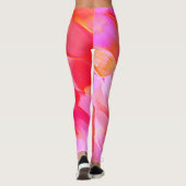 Rosa und orangefarbener Fels Leggings (Rückseite)