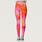 Rosa und orangefarbener Fels Leggings (Vorderseite)