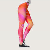 Rosa und orangefarbener Fels Leggings (Rechts)