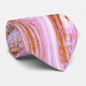 Rosa und orangefarbener Marmor  Krawatte (Gerollt)