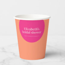 Rosa und orangefarbenes Brautparty