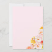 Rosa und orangefarbenes, lebhaftes Brautparty Einladung (Rückseite)