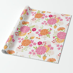 Rosa und orangefarbenes Schleifpapier Geschenkpapier