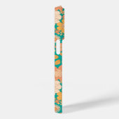 Rosa- und Orangenblumenmuster Case-Mate iPhone Hülle (Rückseite / Rechts)