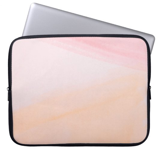 Rosa- und Orangenfarben Laptopschutzhülle (Vorderseite)