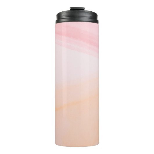 Rosa- und Orangenfarben Thermosbecher (Vorderseite)