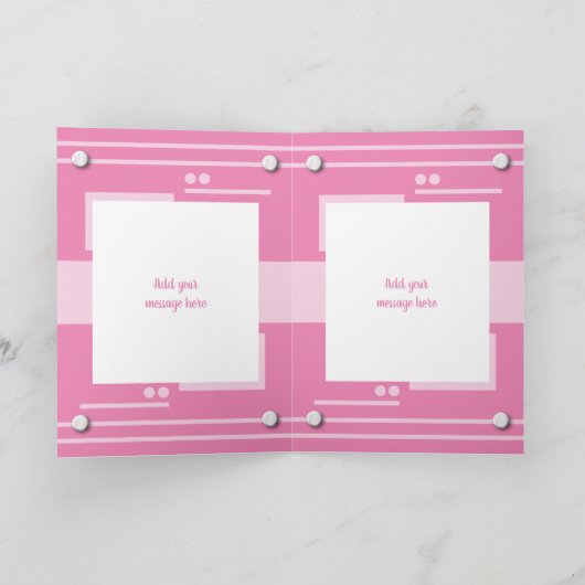 Rosa und Pastellfarben, jedes Mal Foto Karte (Innenseite)