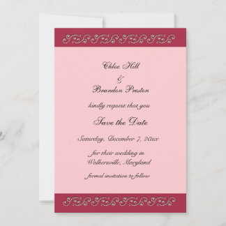 Rosa und Perlen Save the Date