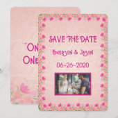 Rosa und Pfirsich #2 Save The Date (Vorne/Hinten)
