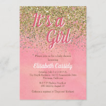 Rosa-und Pfirsich-Glitzer besprühen Baby-Dusche