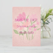 Rosa und Pfirsich Nr. 6 Save The Date (Stehend Vorderseite)