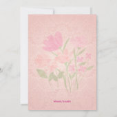 Rosa und Pfirsich Nr. 6 Save The Date (Rückseite)