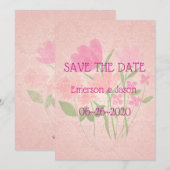 Rosa und Pfirsich Nr. 6 Save The Date (Vorne/Hinten)
