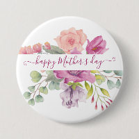 Rosa und pfirsiche Aquarellblumen personalisiert