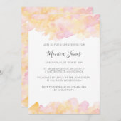 Rosa und Pfirsichfarben - Einladung zur Feier (Vorne/Hinten)