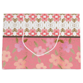 Rosa und Pfirsichfarben Große Geschenktüte