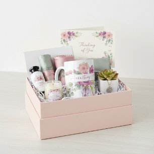 Rosa und pfirsichfarbene aquarellisierte Blumen pe Kaffeetasse