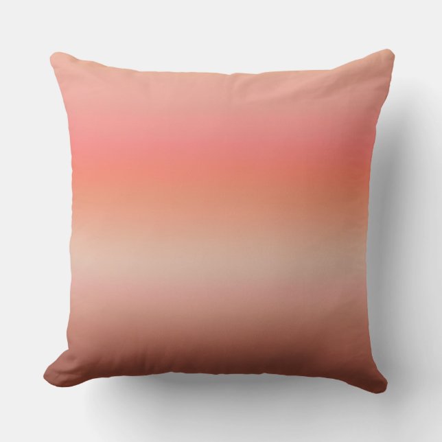 rosa und pfirsichfarbene Gefälle Kissen (Vorderseite)