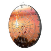 Rosa und pfirsichfarbene Seeufer Dartscheibe (Vorderseite rechts)