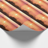 Rosa und pfirsichfarbene Seeufer Geschenkpapier (Ecke)