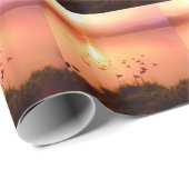 Rosa und pfirsichfarbene Seeufer Geschenkpapier (Rolleneckpunkt)